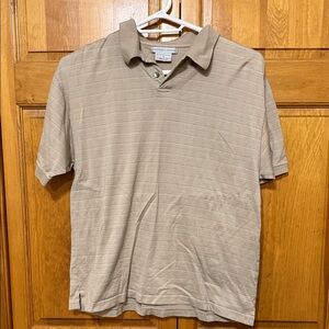 Geoffrey Beene Men's Beige Polo Shirt
